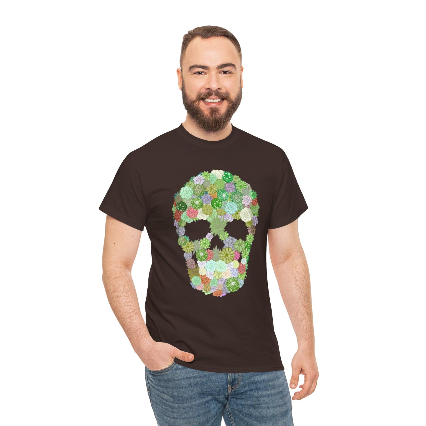 Succulent Skull Unisex Heavy Cotton Tee