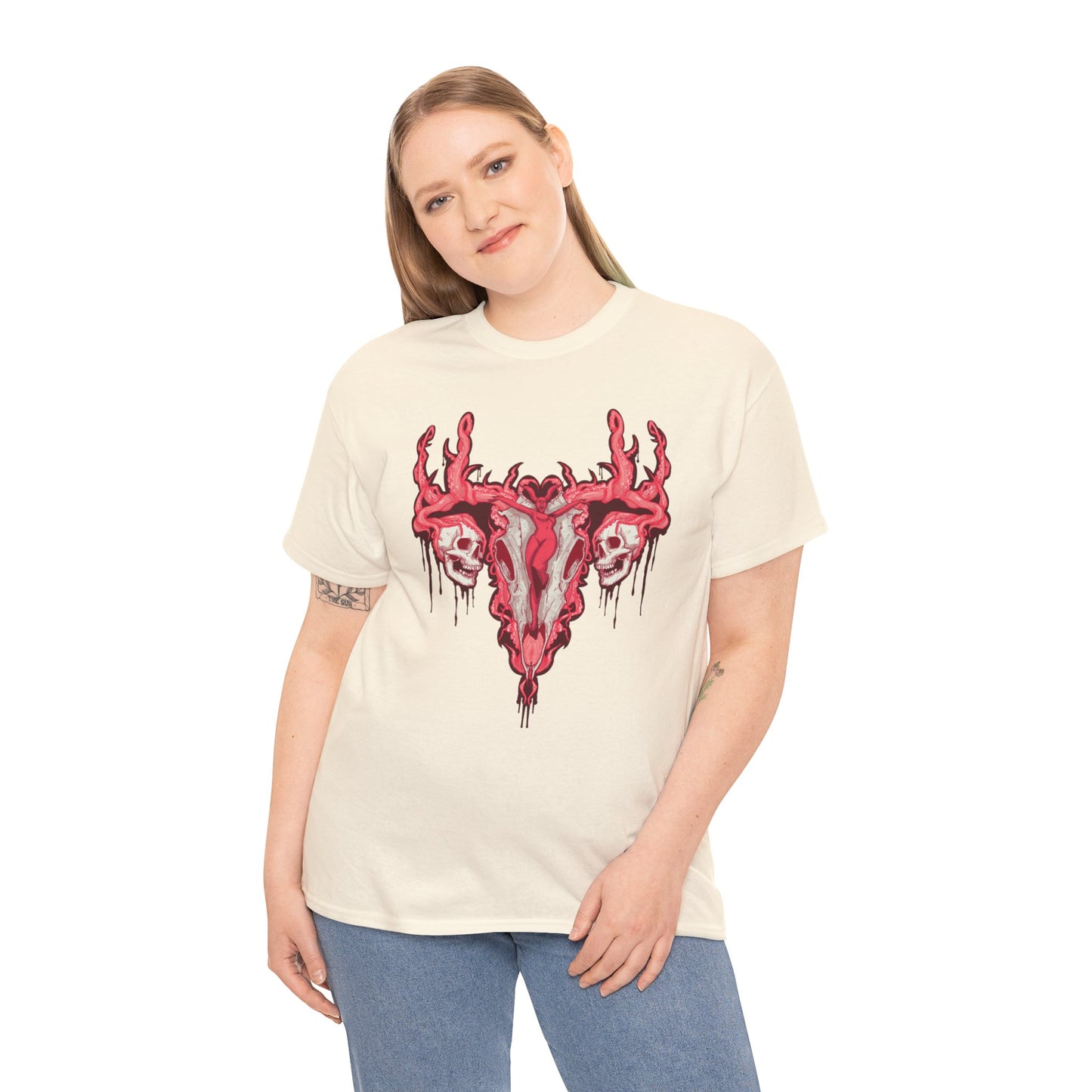 Uterus From Hell Unisex Heavy Cotton Tee