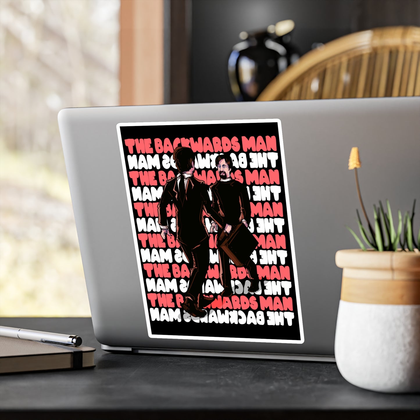 The Backwards Man Kiss-Cut Vinyl Decal