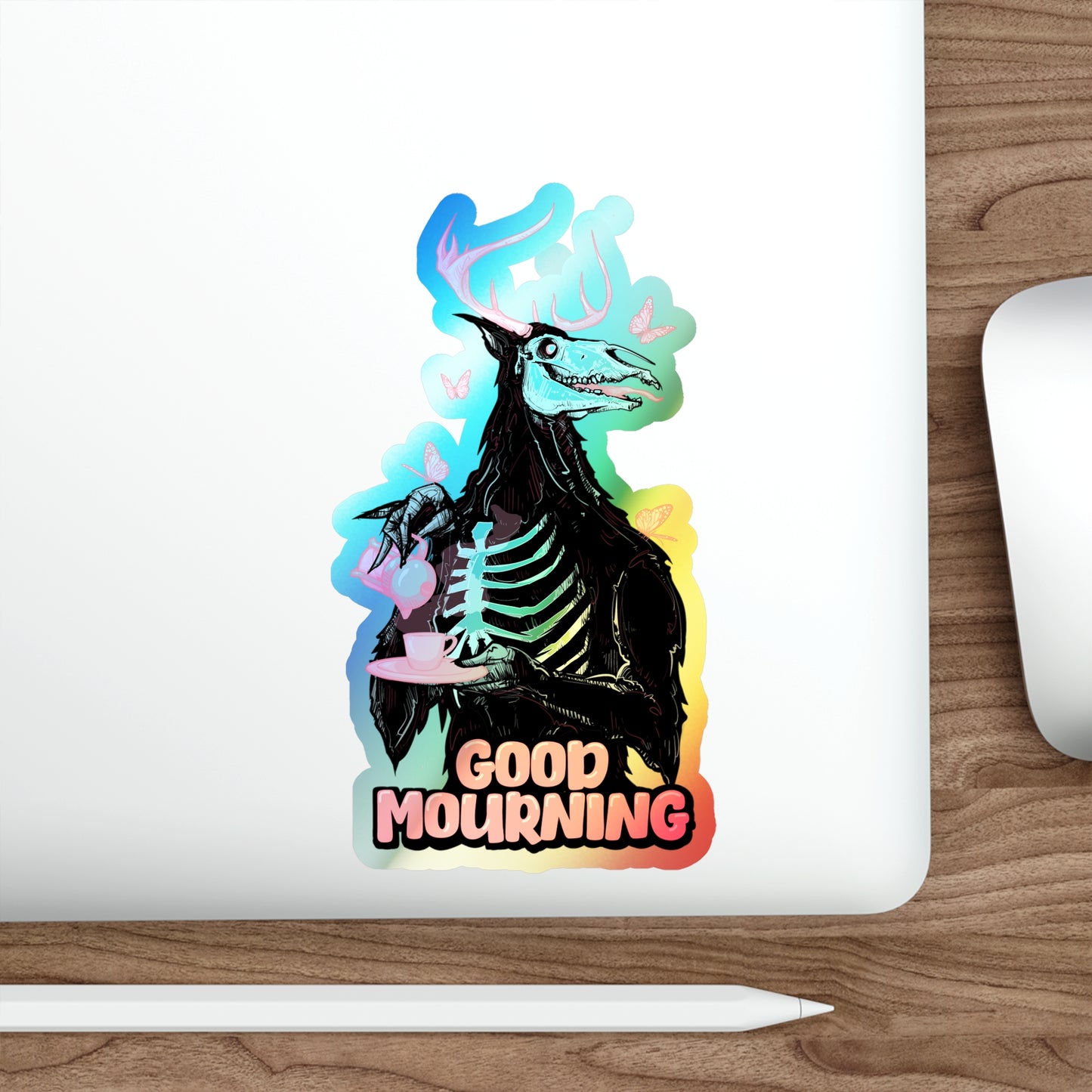 Good Mourning Holographic Die-cut Stickers