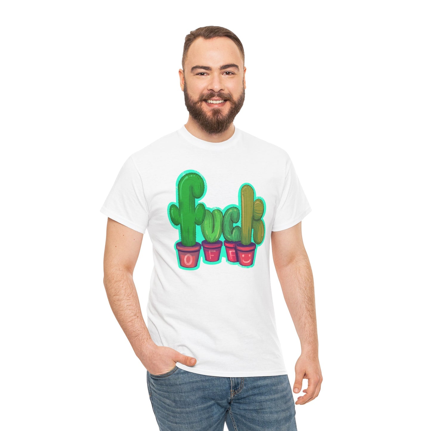 Rude Succulents Unisex Heavy Cotton Tee