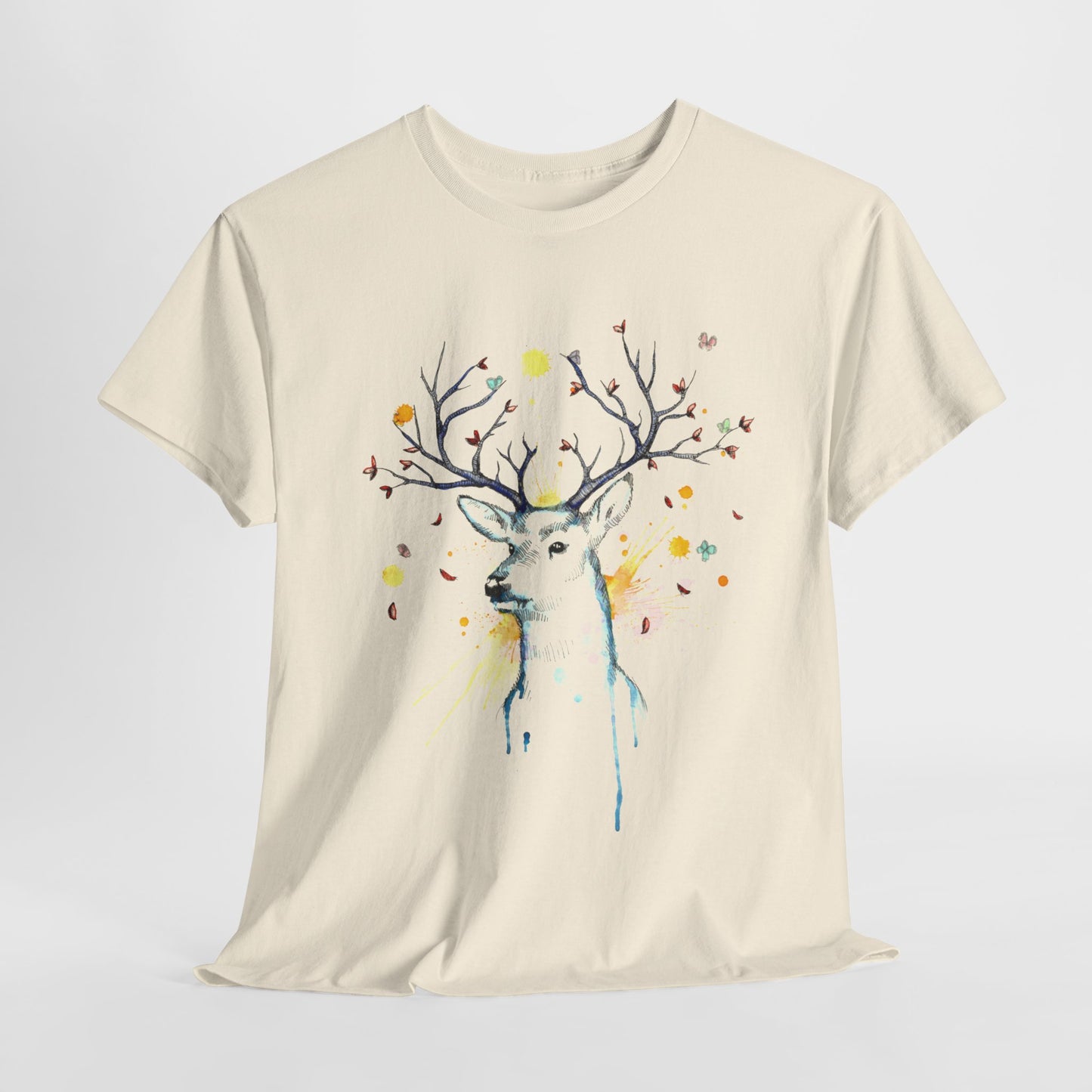 Tree Deer Unisex Heavy Cotton Tee