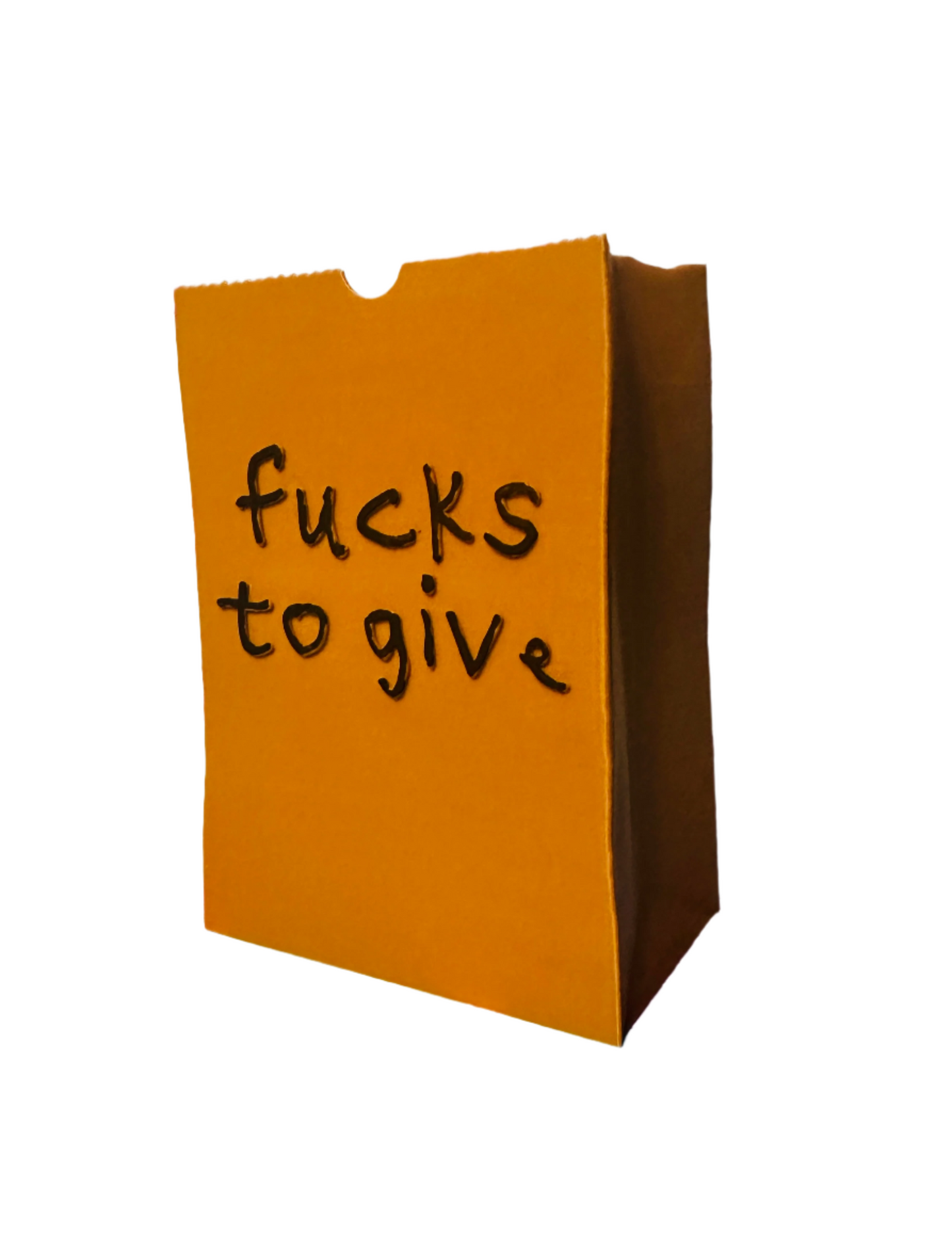 No Fucks To Give Sack 3D Printed Display