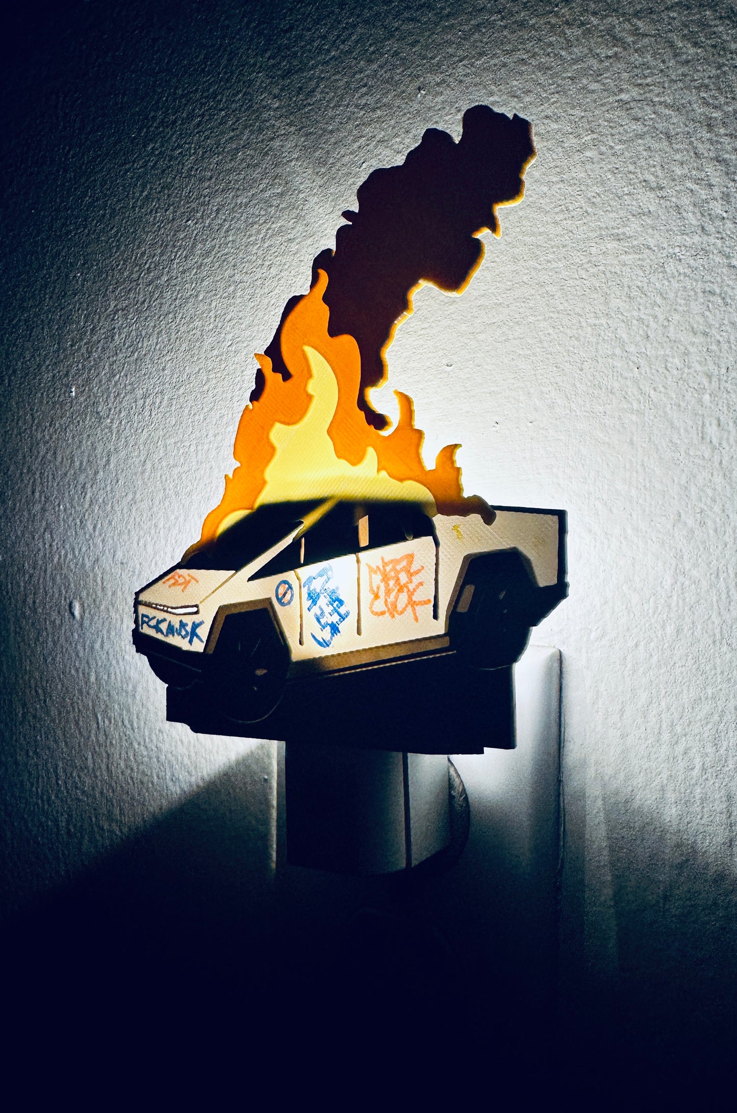 Cyber Wall LED Night Light 3D Lithophane Print