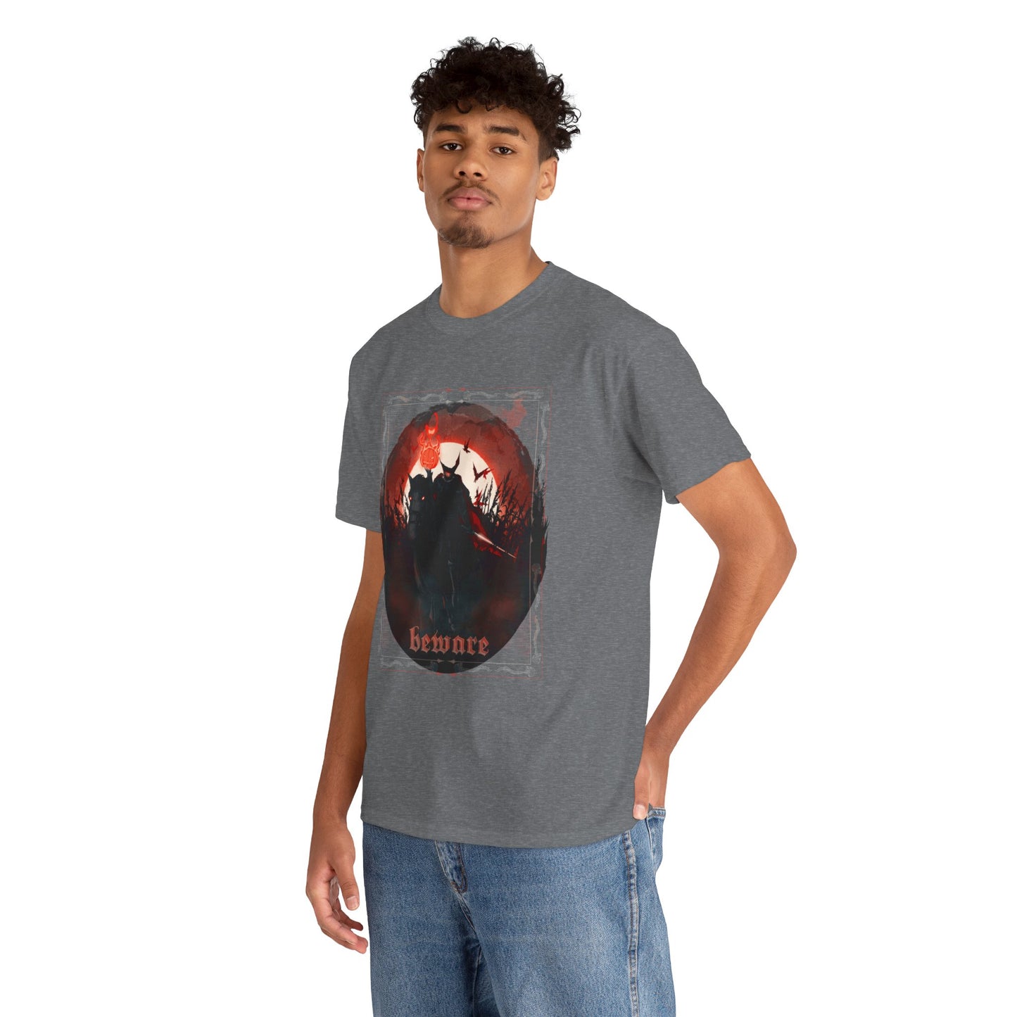 Beware The Headless Horseman Unisex Heavy Cotton Tee