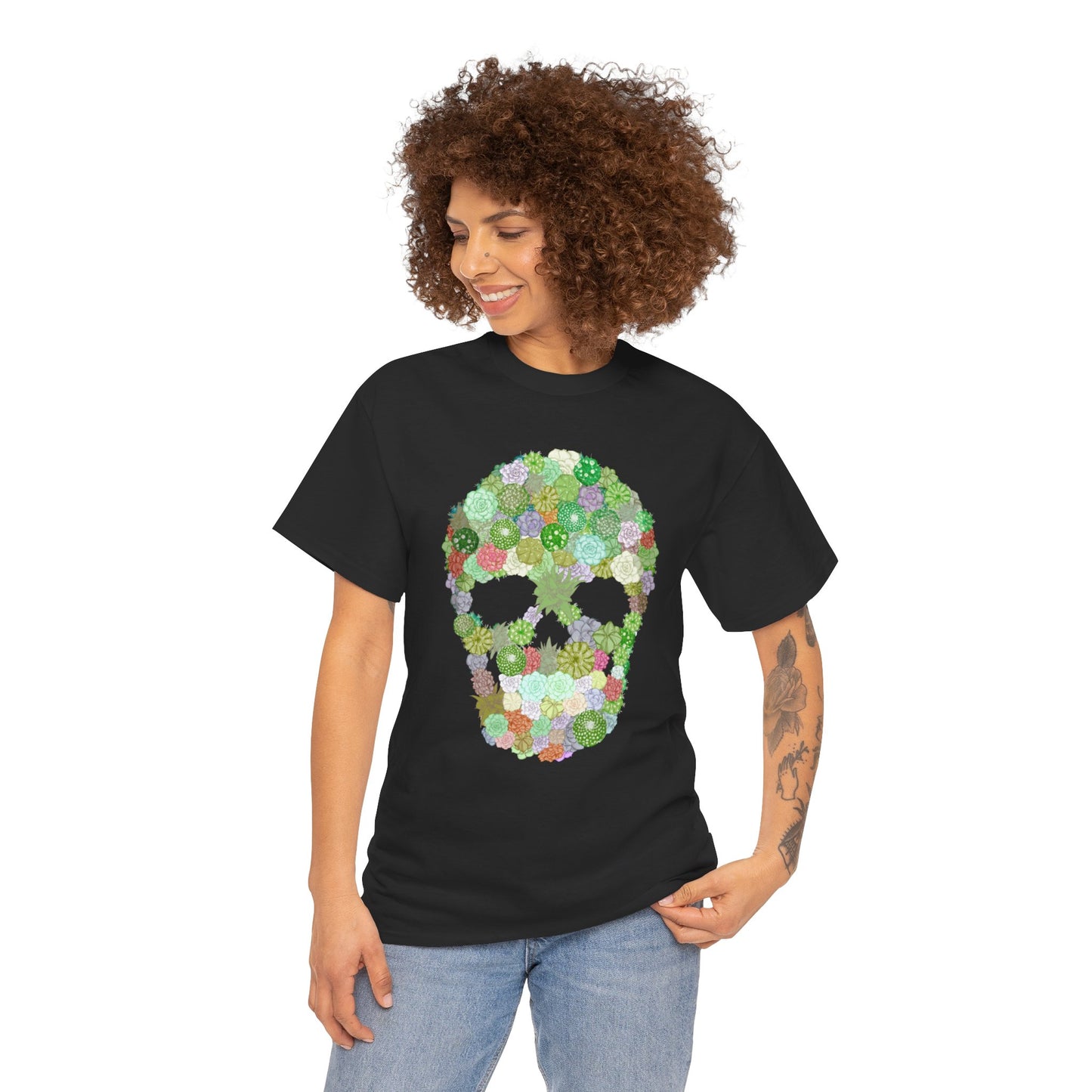 Succulent Skull Unisex Heavy Cotton Tee
