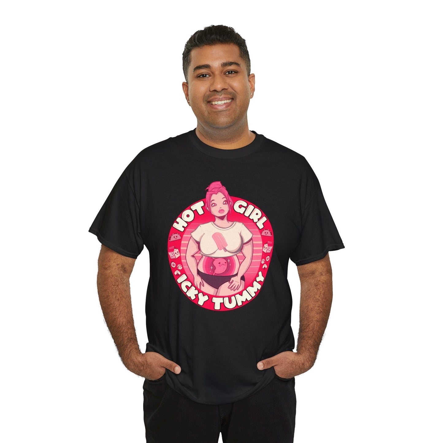 Hot Girl Icky Tummy Unisex Heavy Cotton Tee