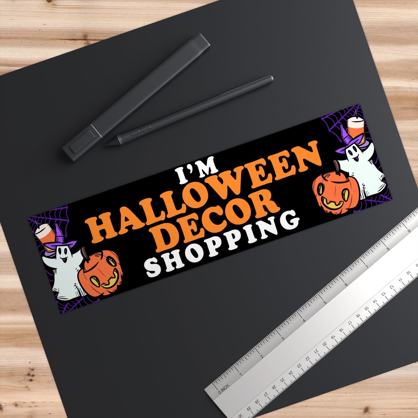 Halloween Decor Shopping Bumper Stickers