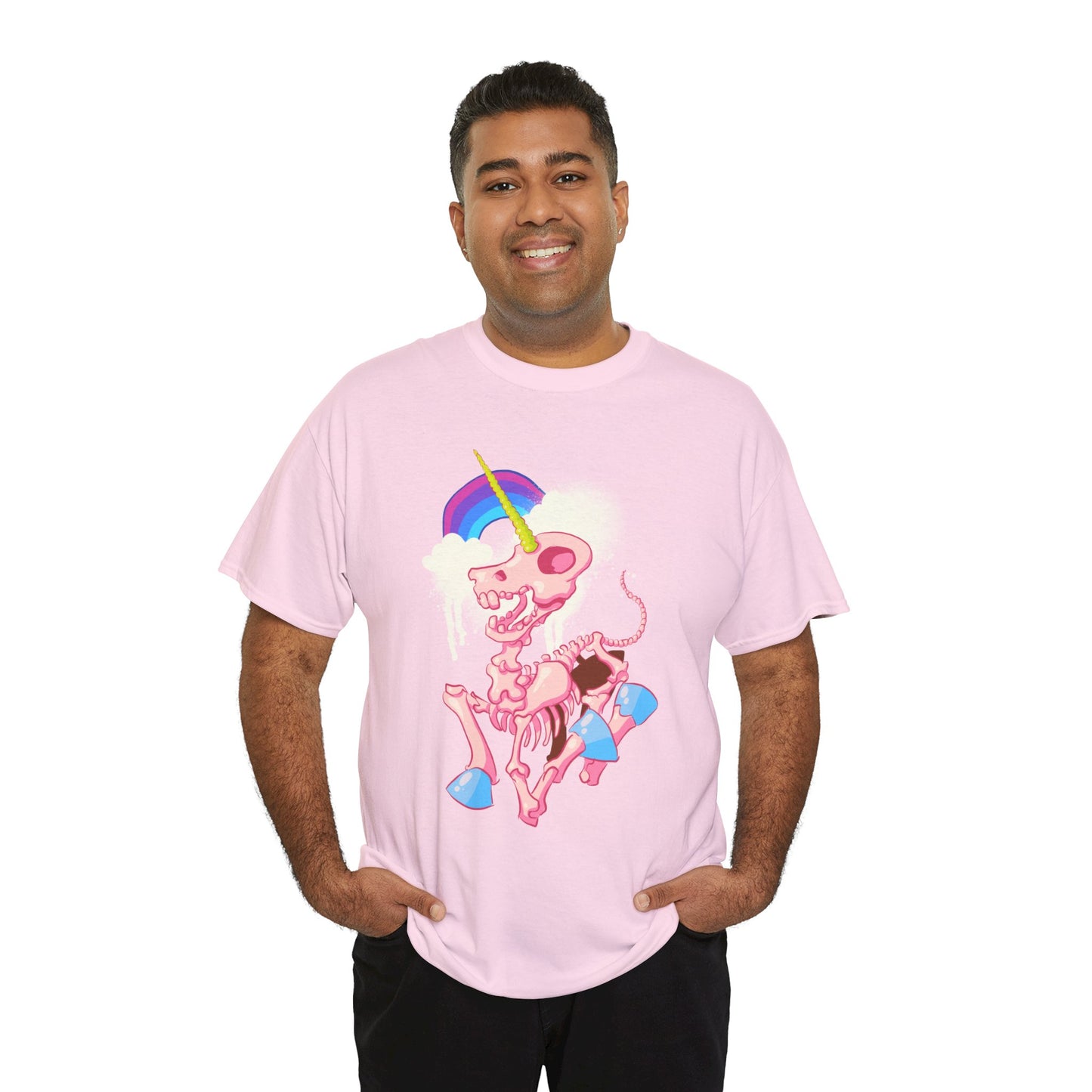 Unicorn Skeleton 2 Unisex Heavy Cotton Tee