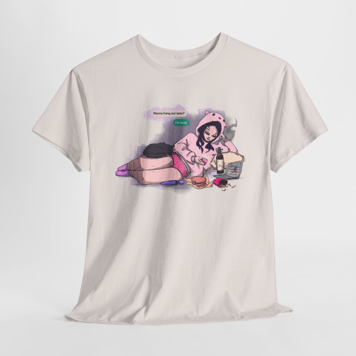 I'm Busy Unisex Heavy Cotton Tee