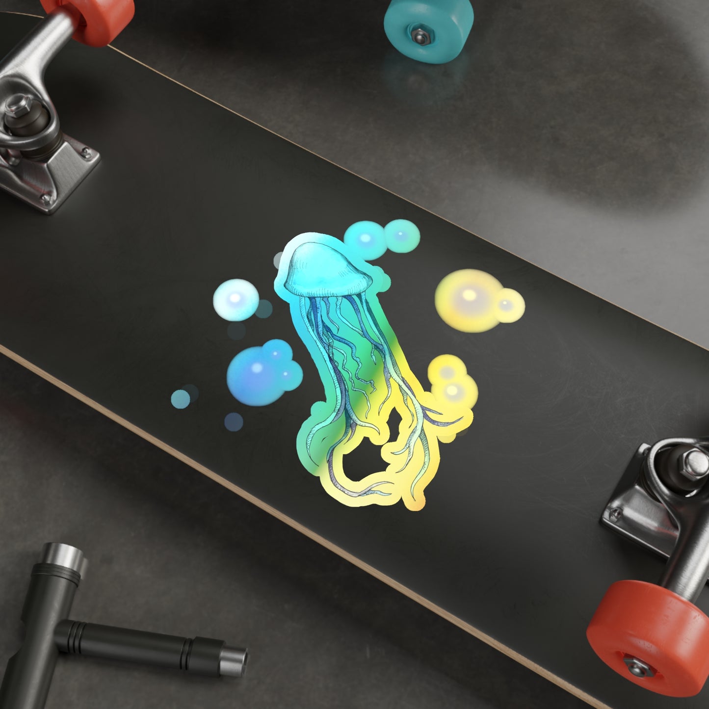 KY Jellyfish Holographic Die-cut Stickers