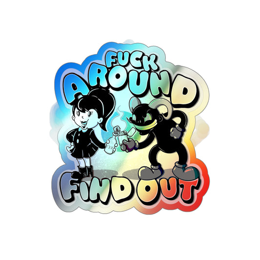 Molotov Cocktail Holographic Die-cut Stickers