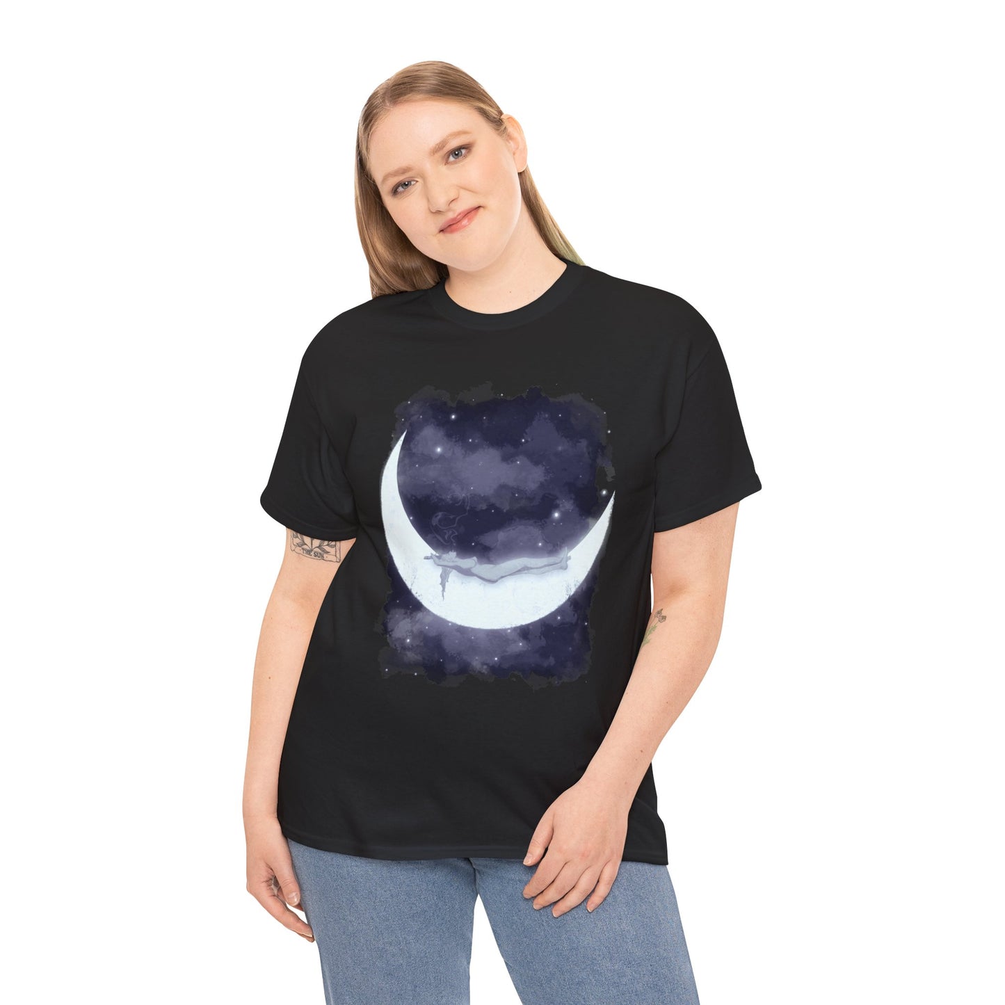 The Girl Who Loved The Moon Unisex Heavy Cotton Tee