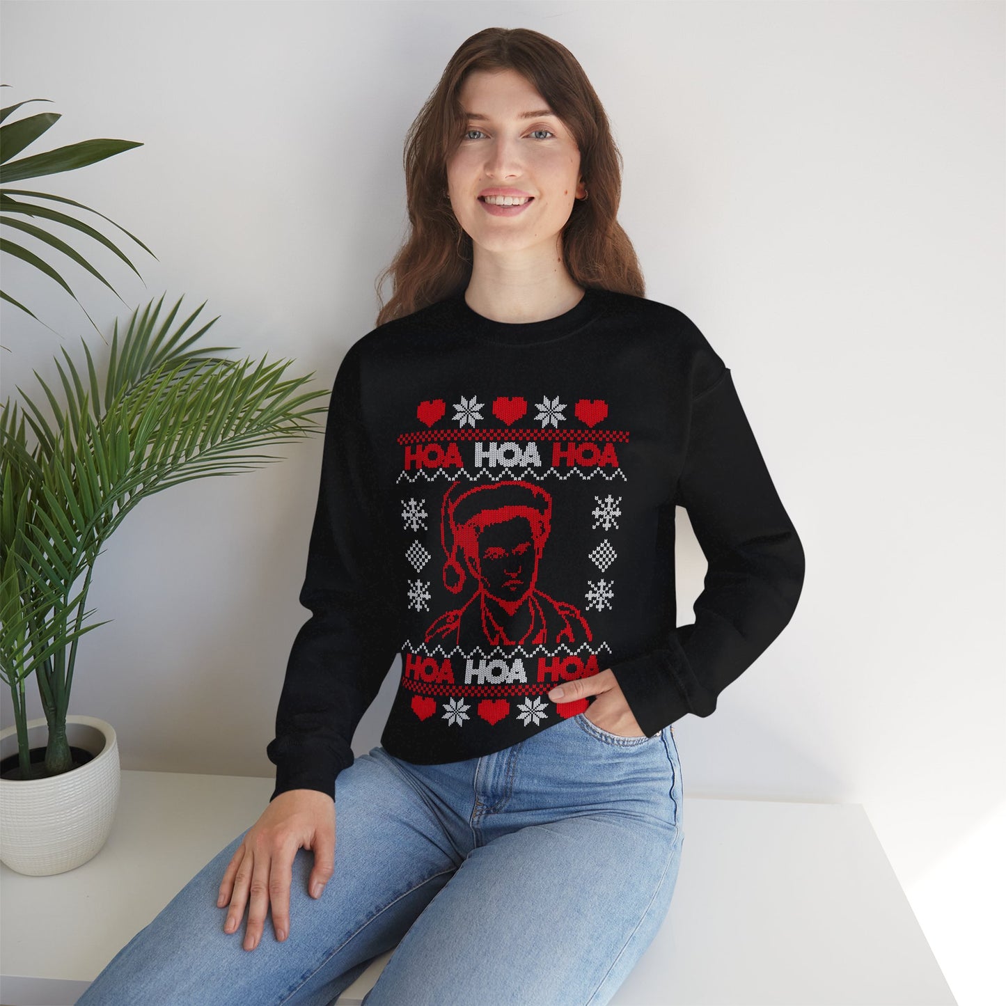 HOA HOA HOA Christmas (Red) Unisex Heavy Blend™ Crewneck Sweatshirt