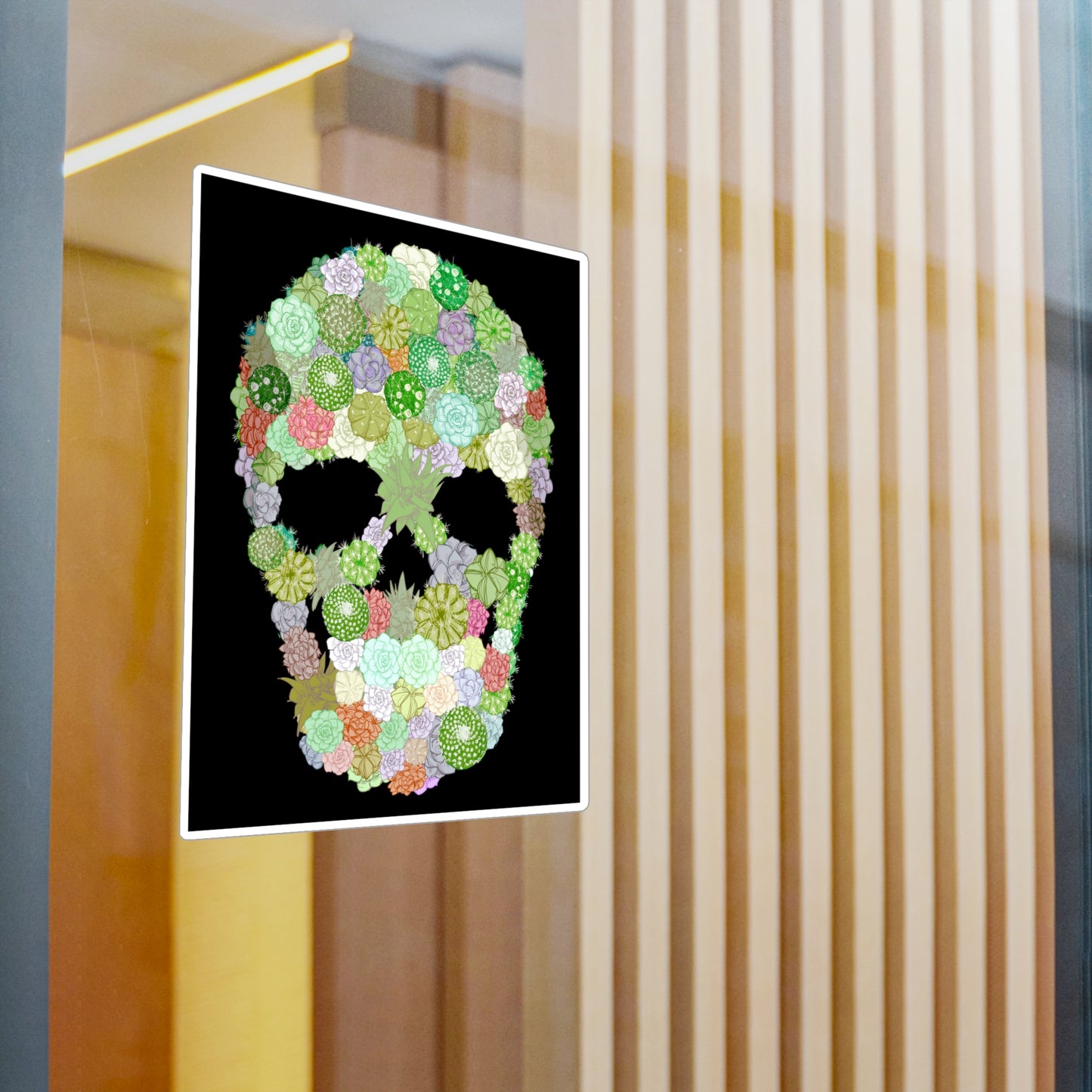 Succulent Skull Kiss-Cut Vinyl Decal