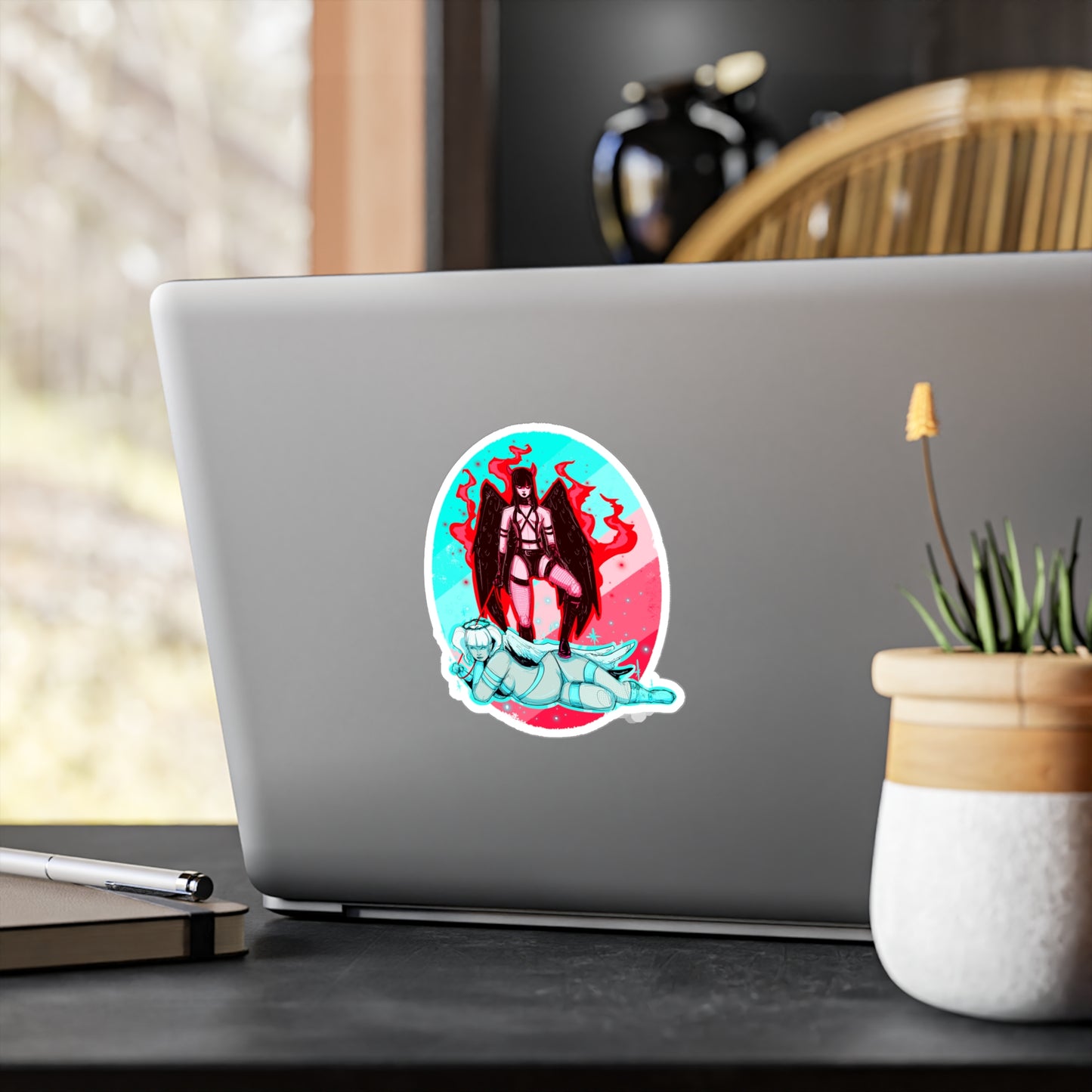 Fire & Ice Kiss-Cut Vinyl Decal