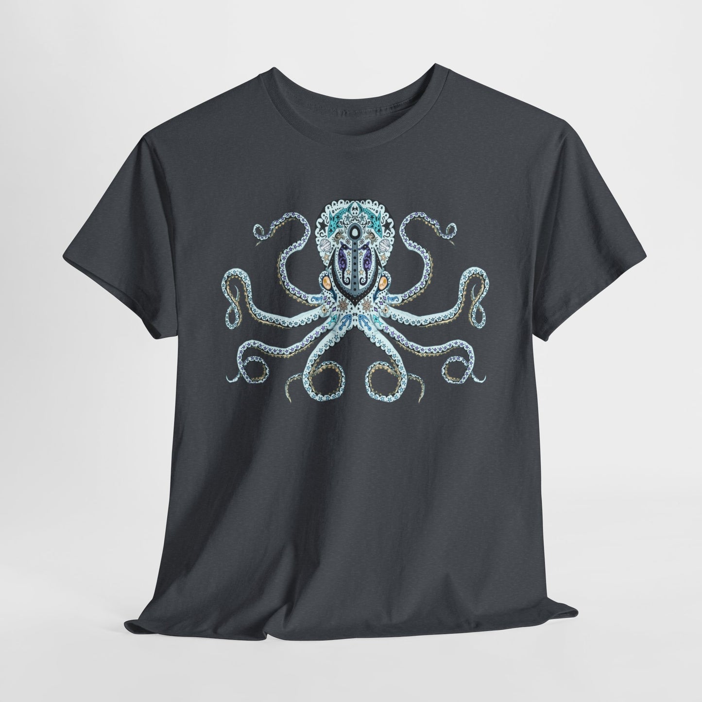 Octopus Sugar Skull Unisex Heavy Cotton Tee
