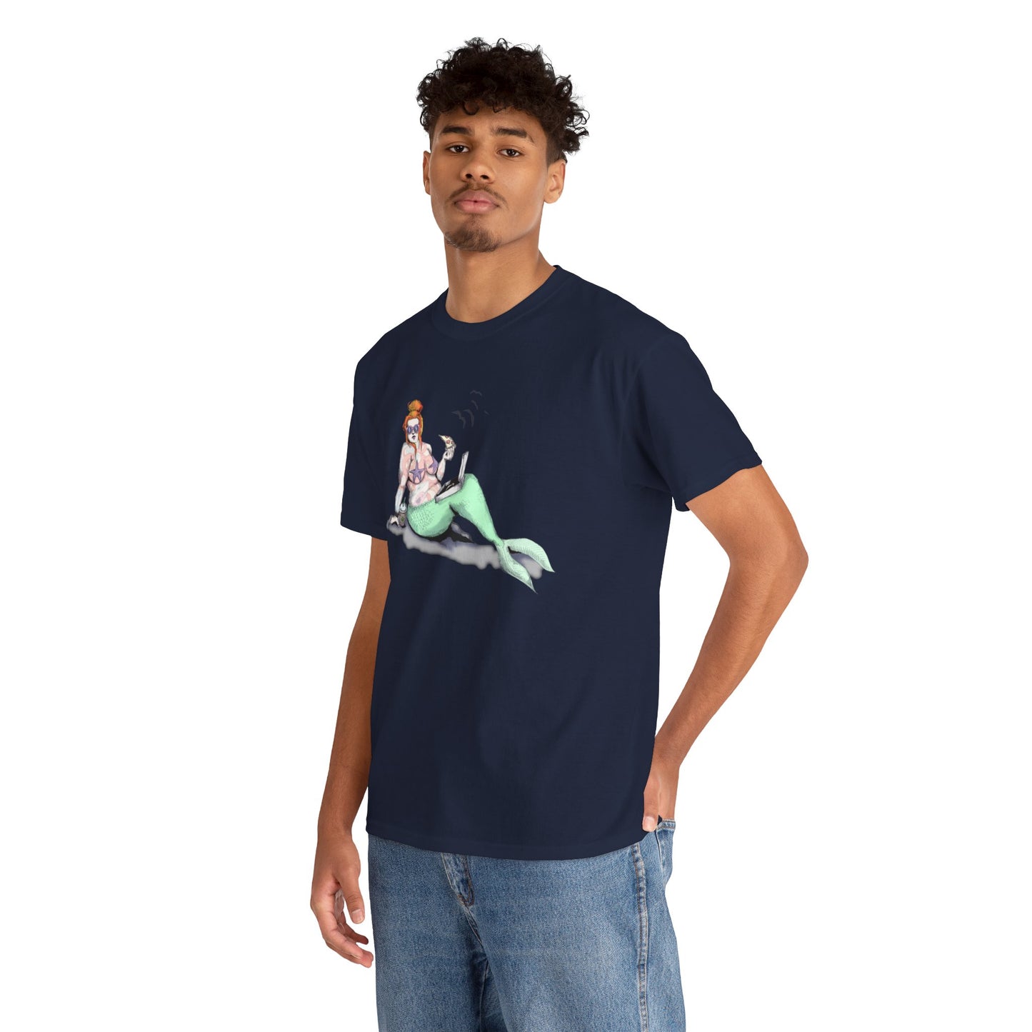 Pizza Mermaid Unisex Heavy Cotton Tee