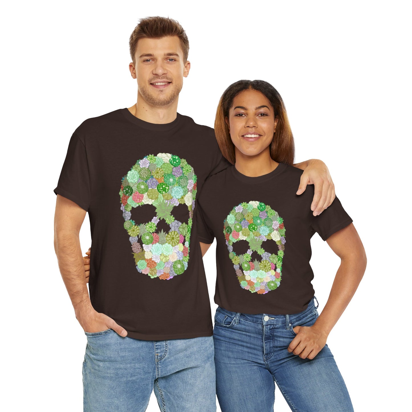 Succulent Skull Unisex Heavy Cotton Tee