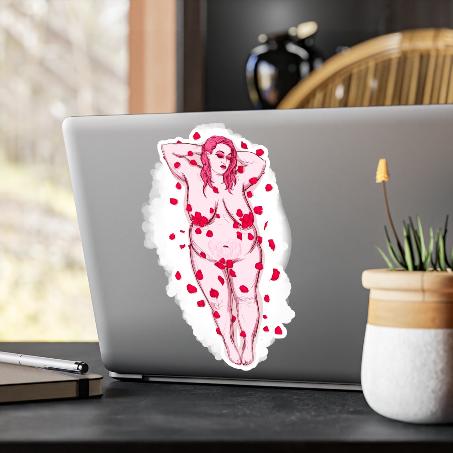 Stretch Heart Kiss-Cut Vinyl Decal