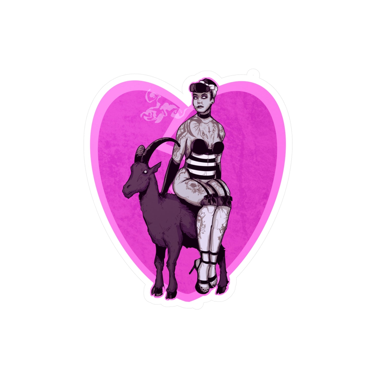 Goth Pinup Kiss-Cut Vinyl Decal