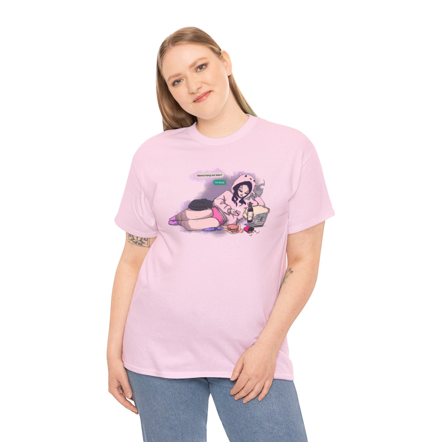 I'm Busy Unisex Heavy Cotton Tee