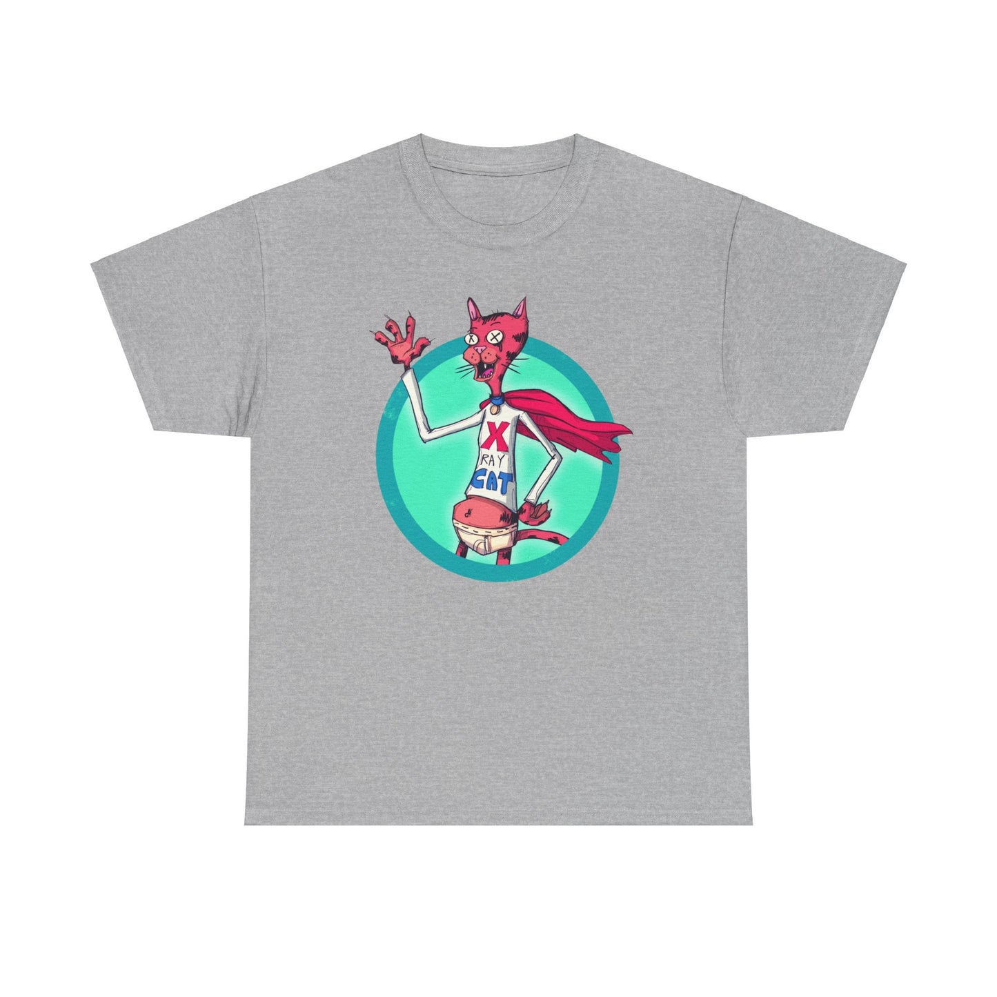X-Ray Cat Unisex Heavy Cotton Tee