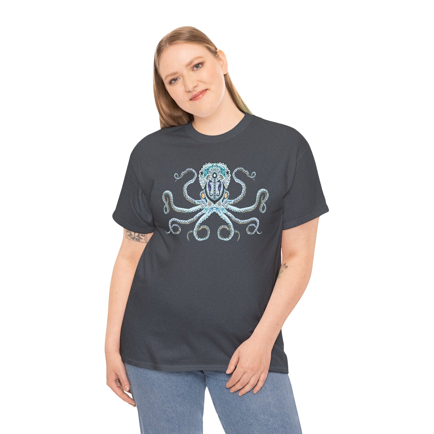 Octopus Sugar Skull Unisex Heavy Cotton Tee
