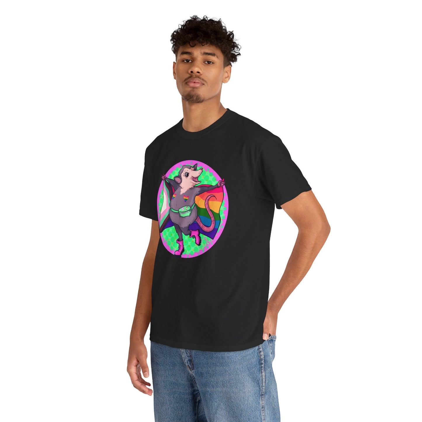 Pride Opossum Unisex Heavy Cotton Tee