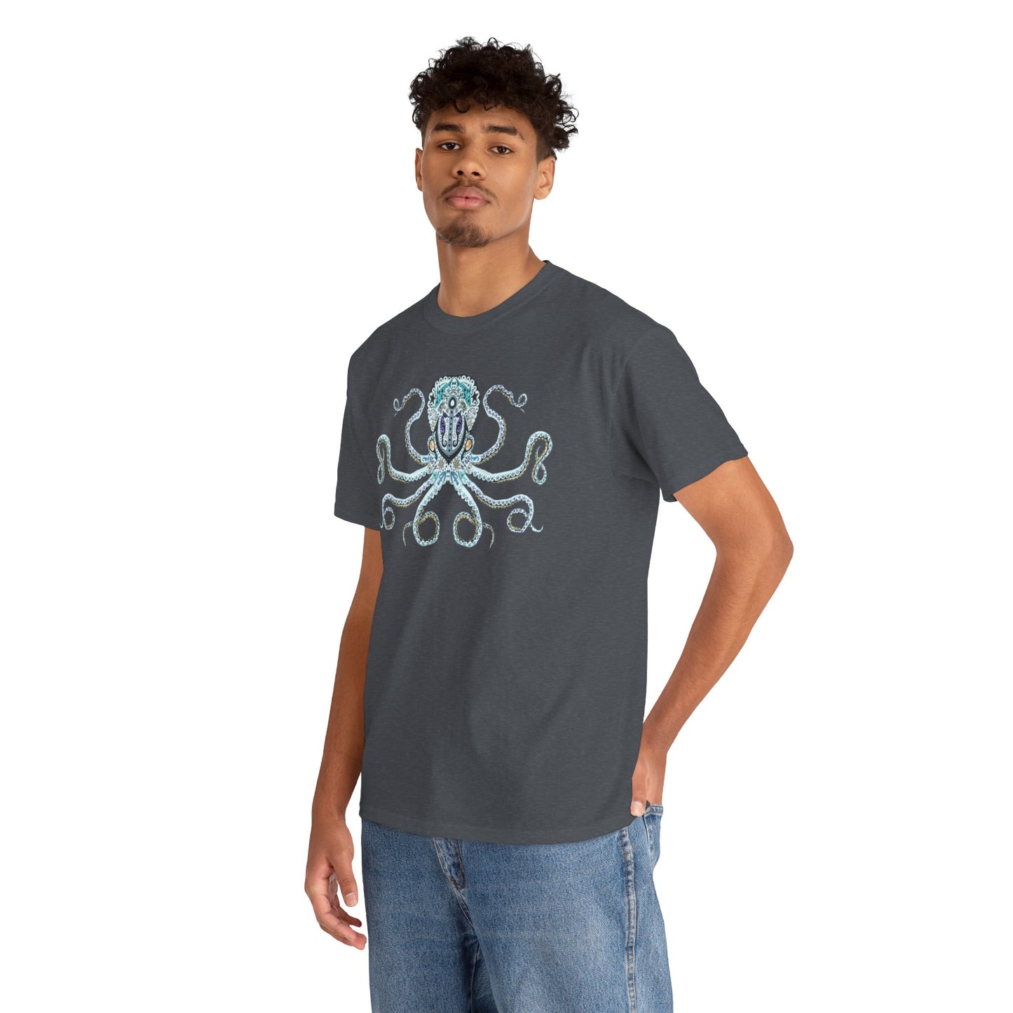 Octopus Sugar Skull Unisex Heavy Cotton Tee