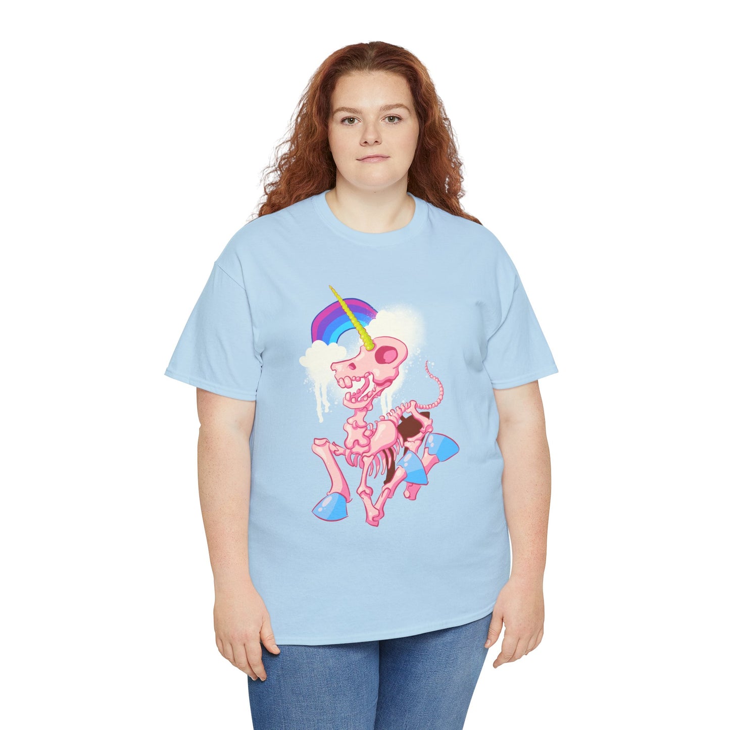 Unicorn Skeleton 2 Unisex Heavy Cotton Tee
