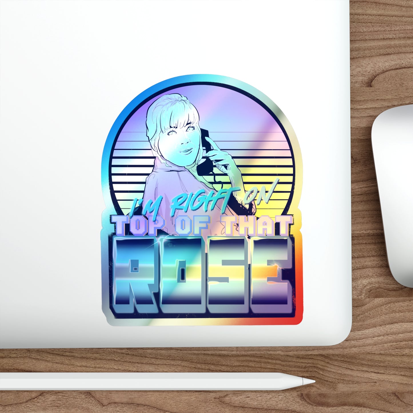Career Woman Holographic Die-cut Stickers