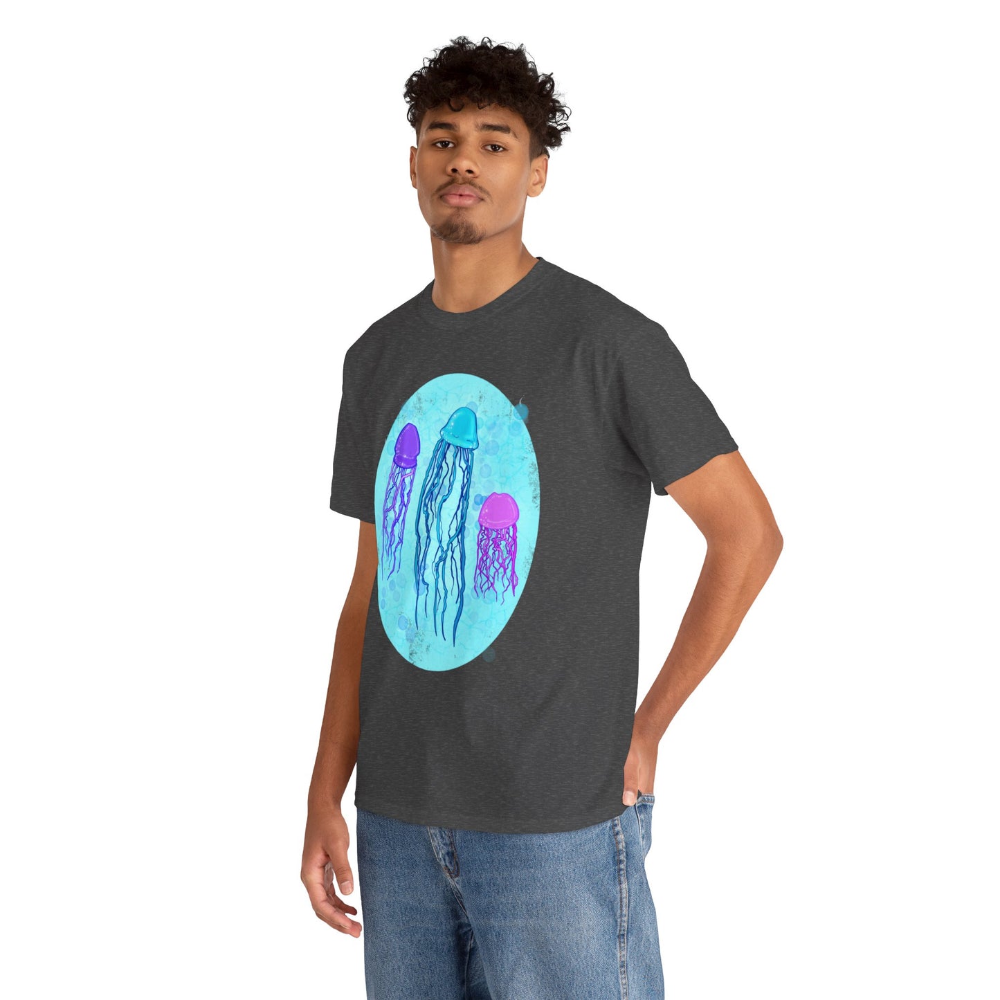 Jellyfish Varieties Unisex Heavy Cotton Tee