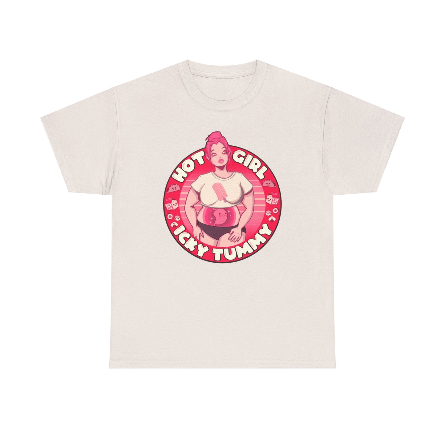 Hot Girl Icky Tummy Unisex Heavy Cotton Tee