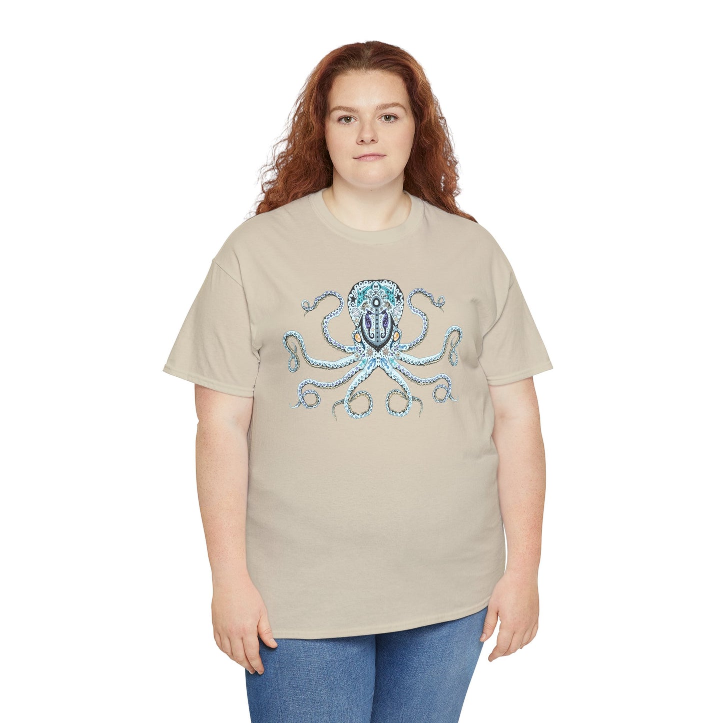 Octopus Sugar Skull Unisex Heavy Cotton Tee