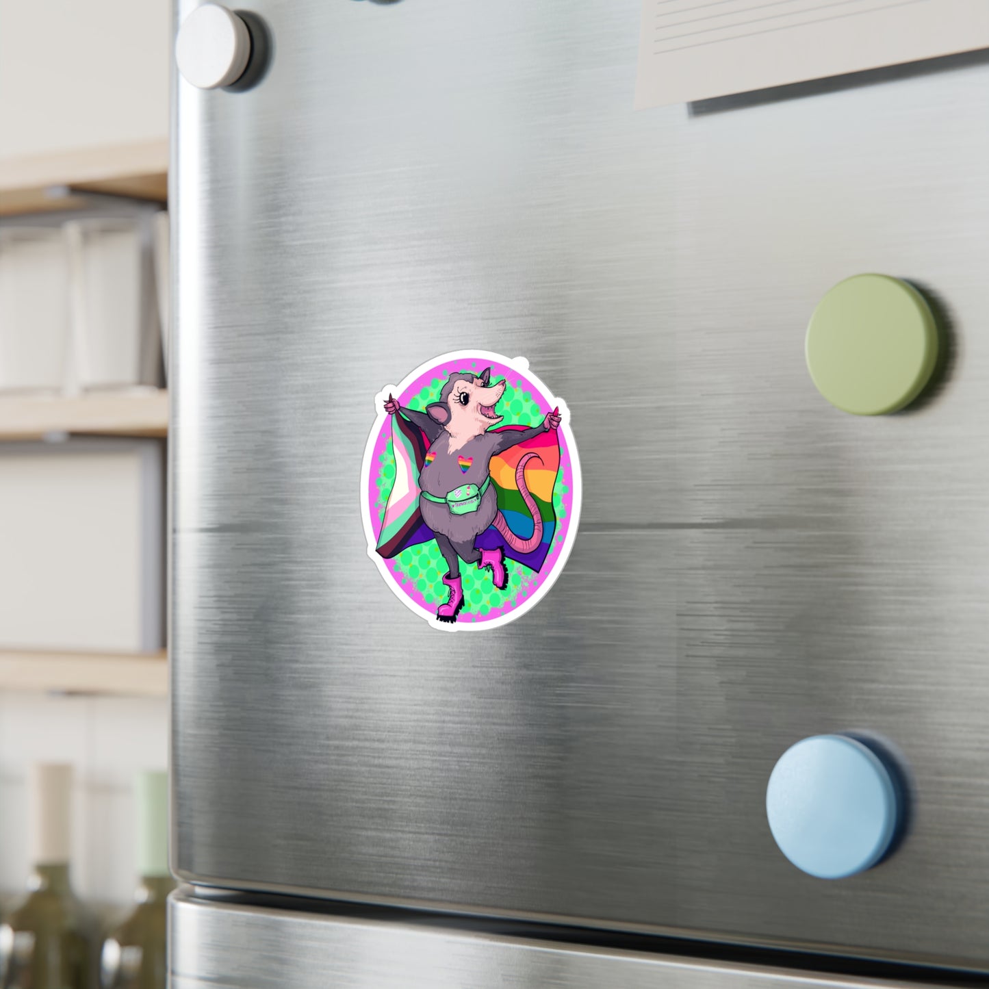 Pride Opossum Kiss-Cut Vinyl Decal