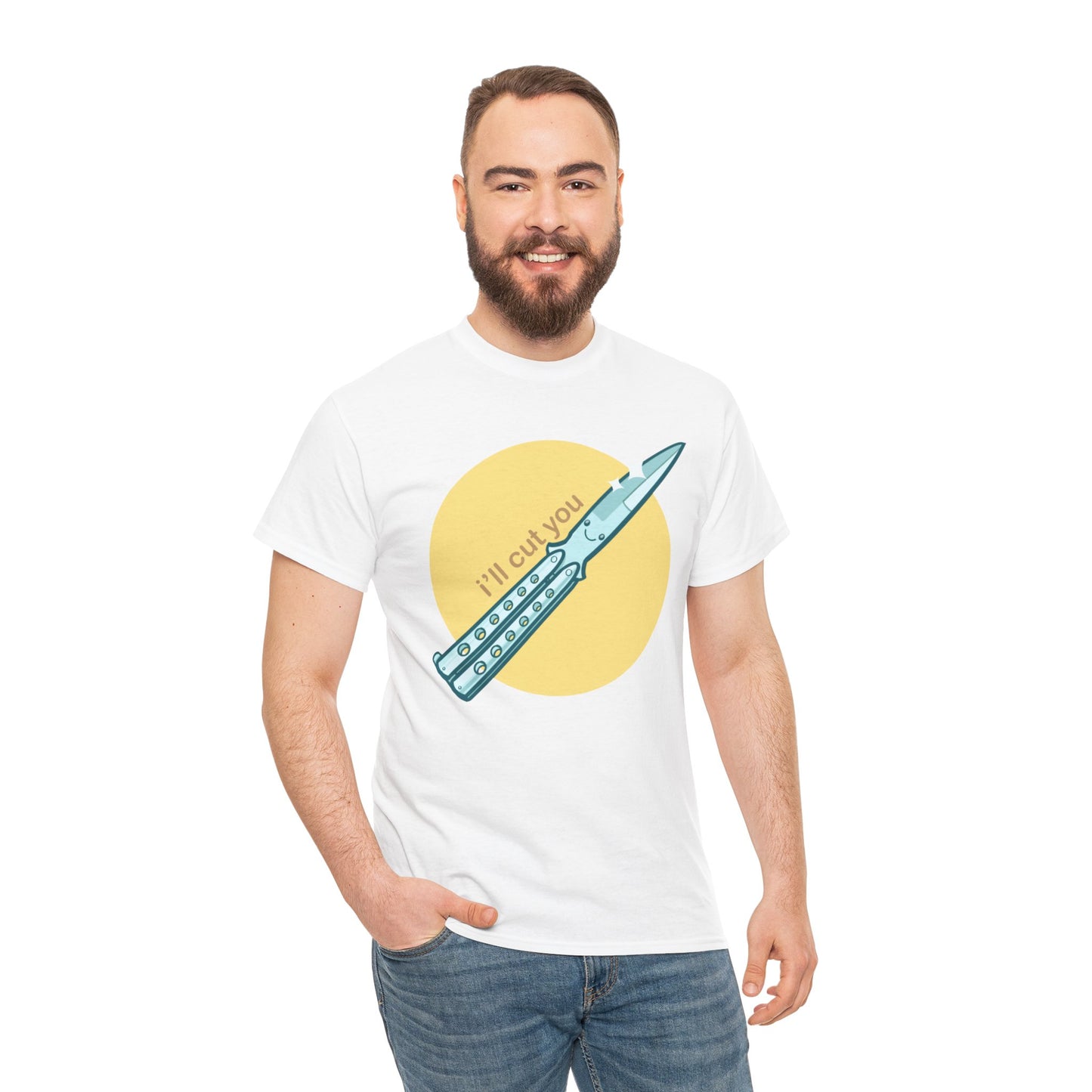 I'll Cut You Unisex Heavy Cotton Tee