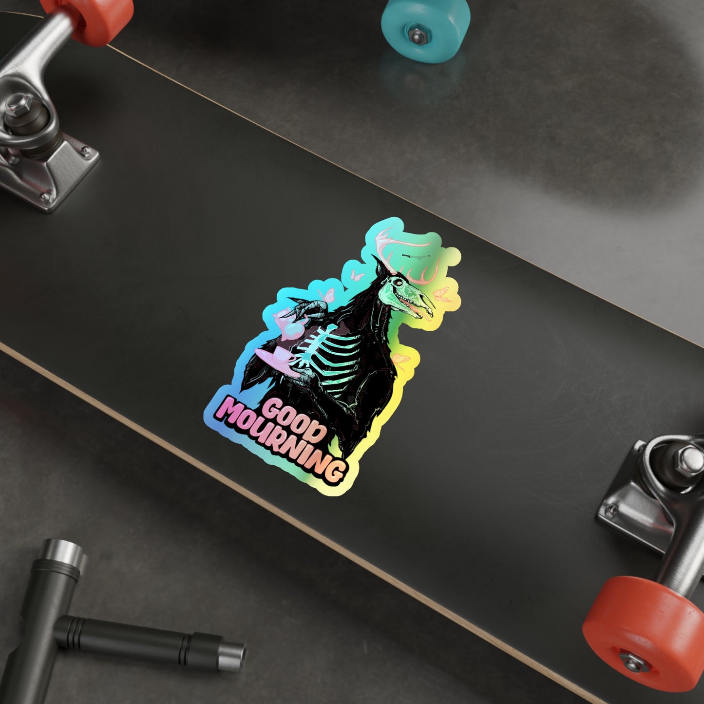 Good Mourning Holographic Die-cut Stickers