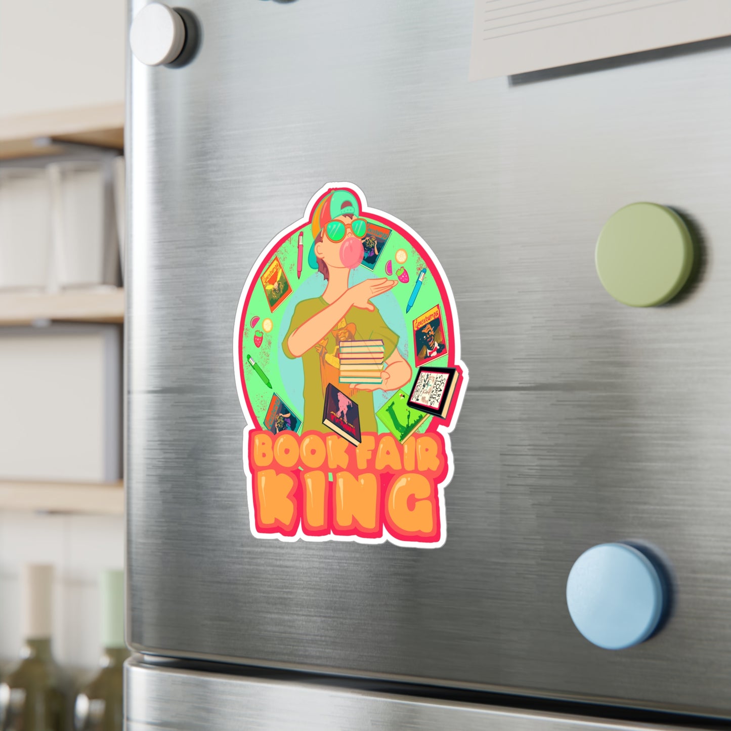 Book Fair King Kiss-Cut Vinyl Decal