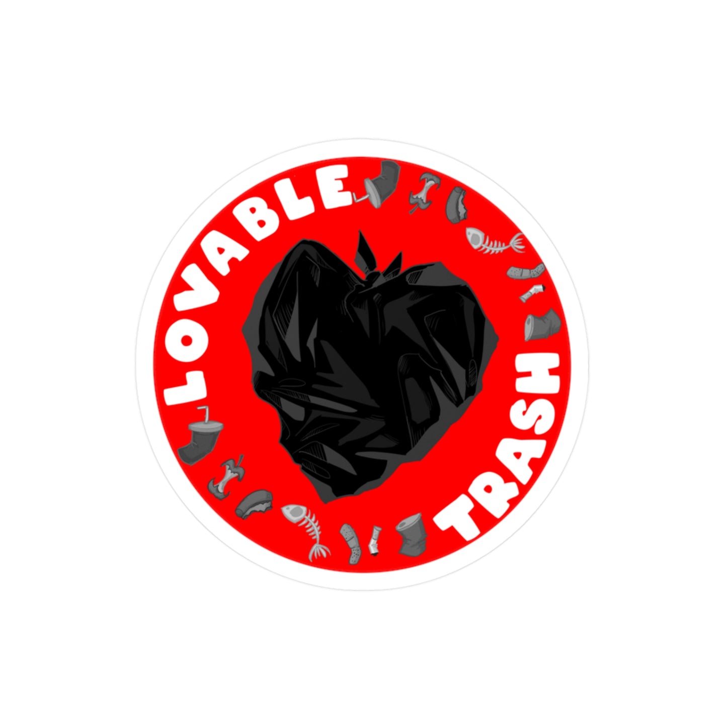 Loveable Trash Kiss-Cut Vinyl Decal