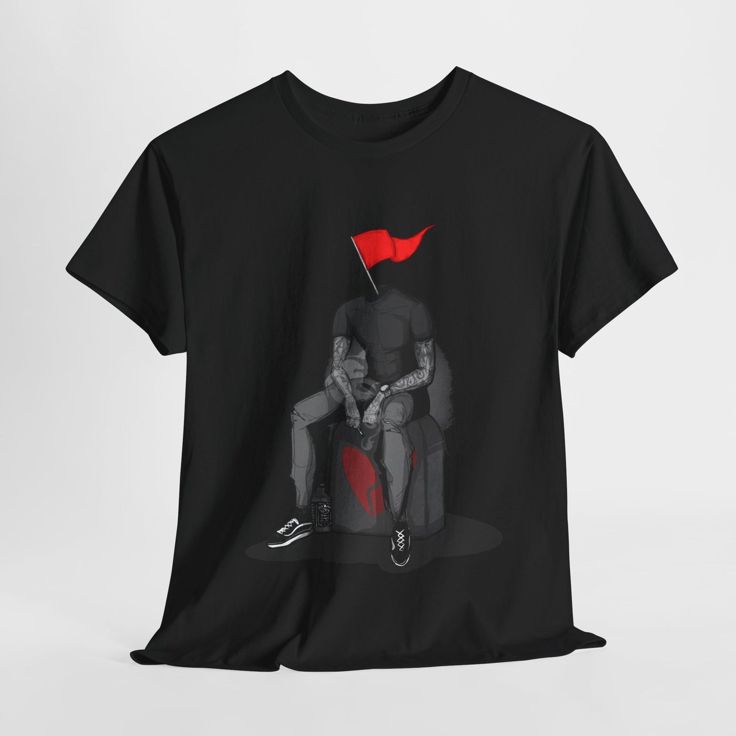 Red Flag Male Unisex Heavy Cotton Tee