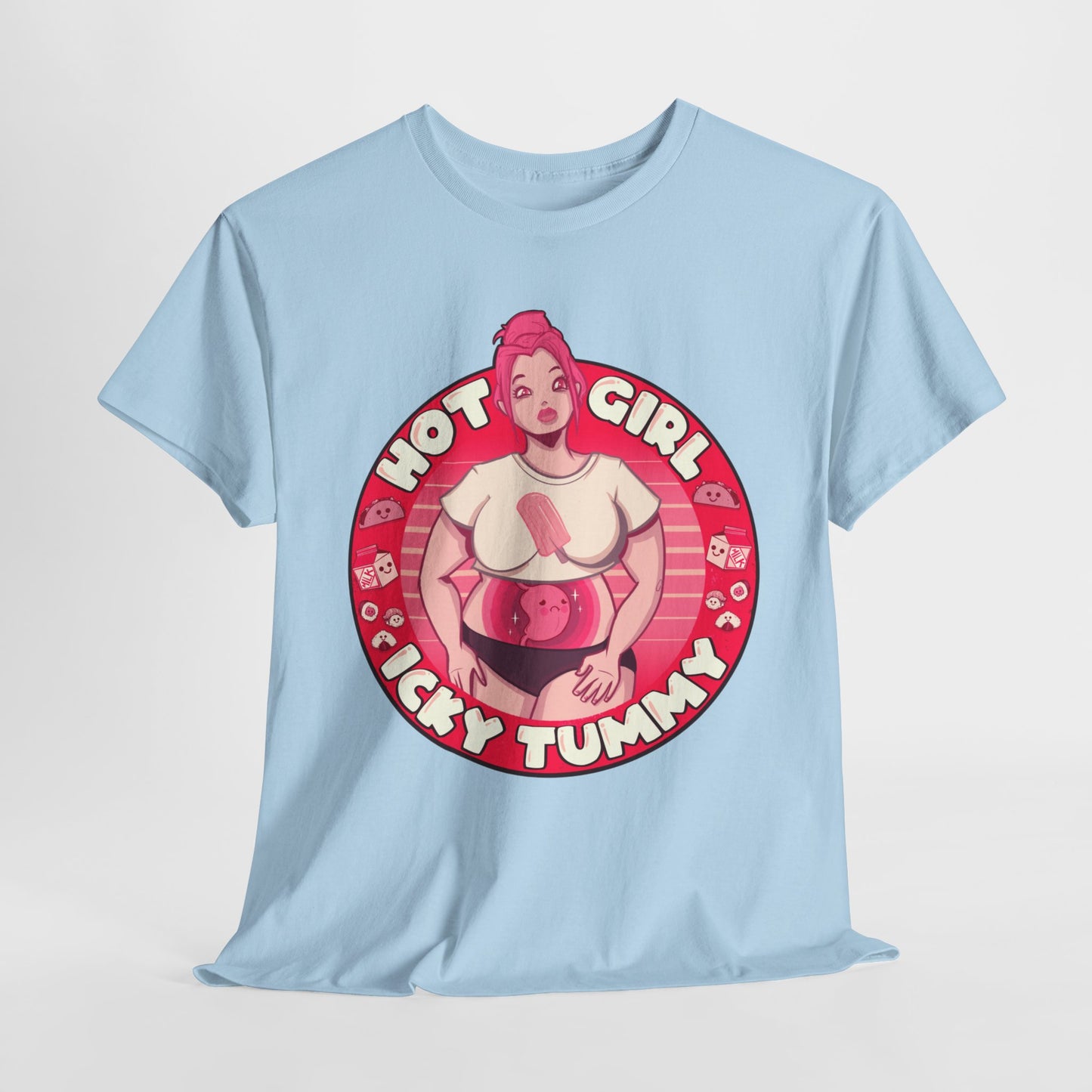 Hot Girl Icky Tummy Unisex Heavy Cotton Tee