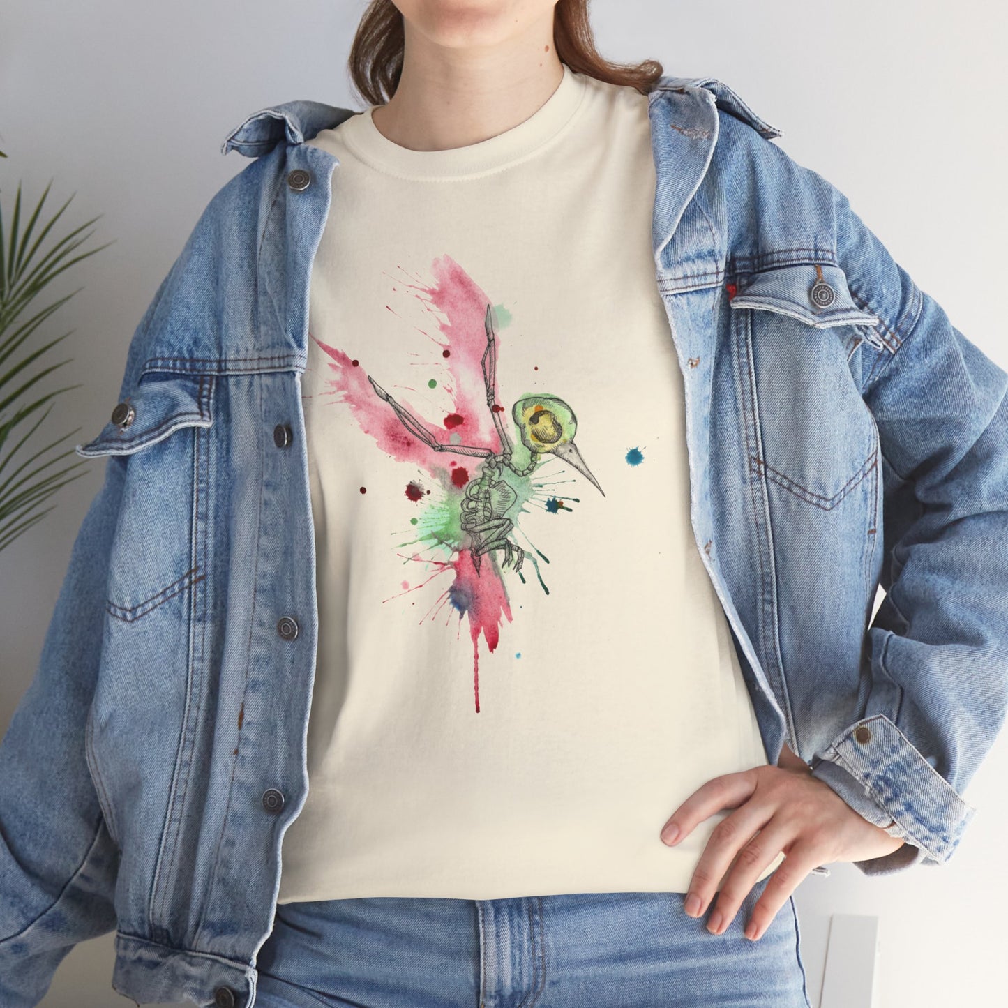 Watercolor Hummingbird Unisex Heavy Cotton Tee