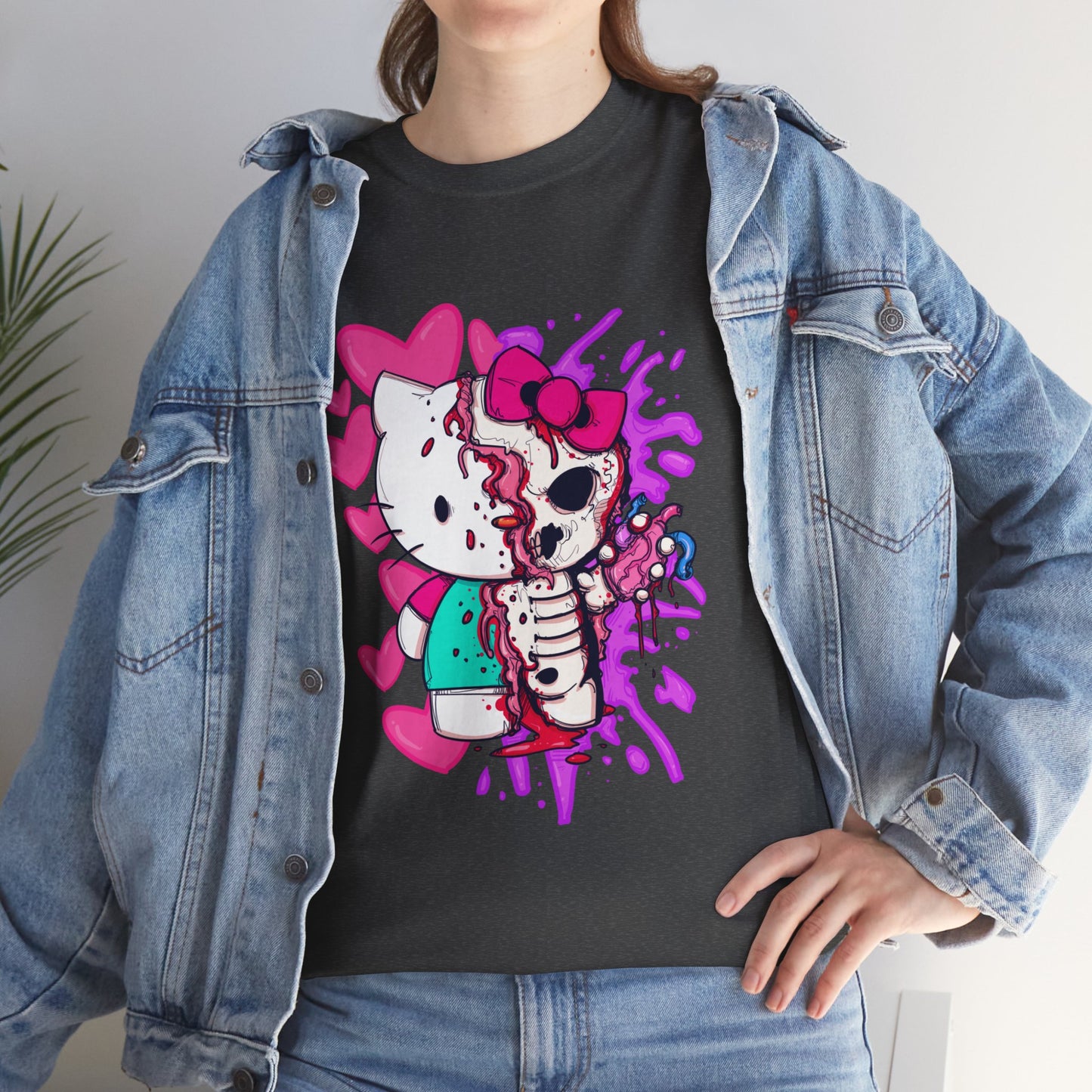 Zombie Kitty Unisex Heavy Cotton Patreon Tee