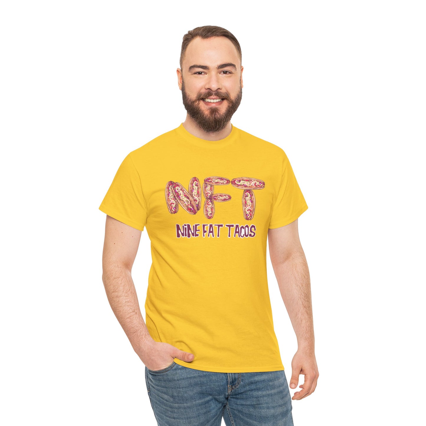 Nine Fat Tacos Unisex Heavy Cotton Tee