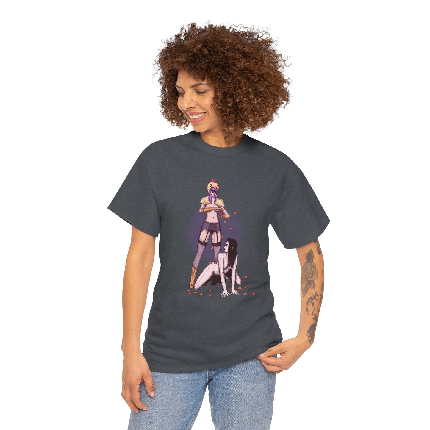 Chicken Nugget Rain Unisex Heavy Cotton Tee