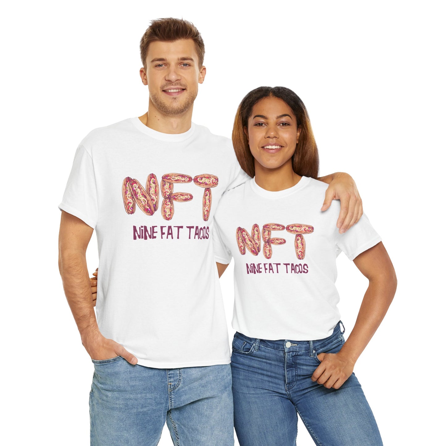 Nine Fat Tacos Unisex Heavy Cotton Tee