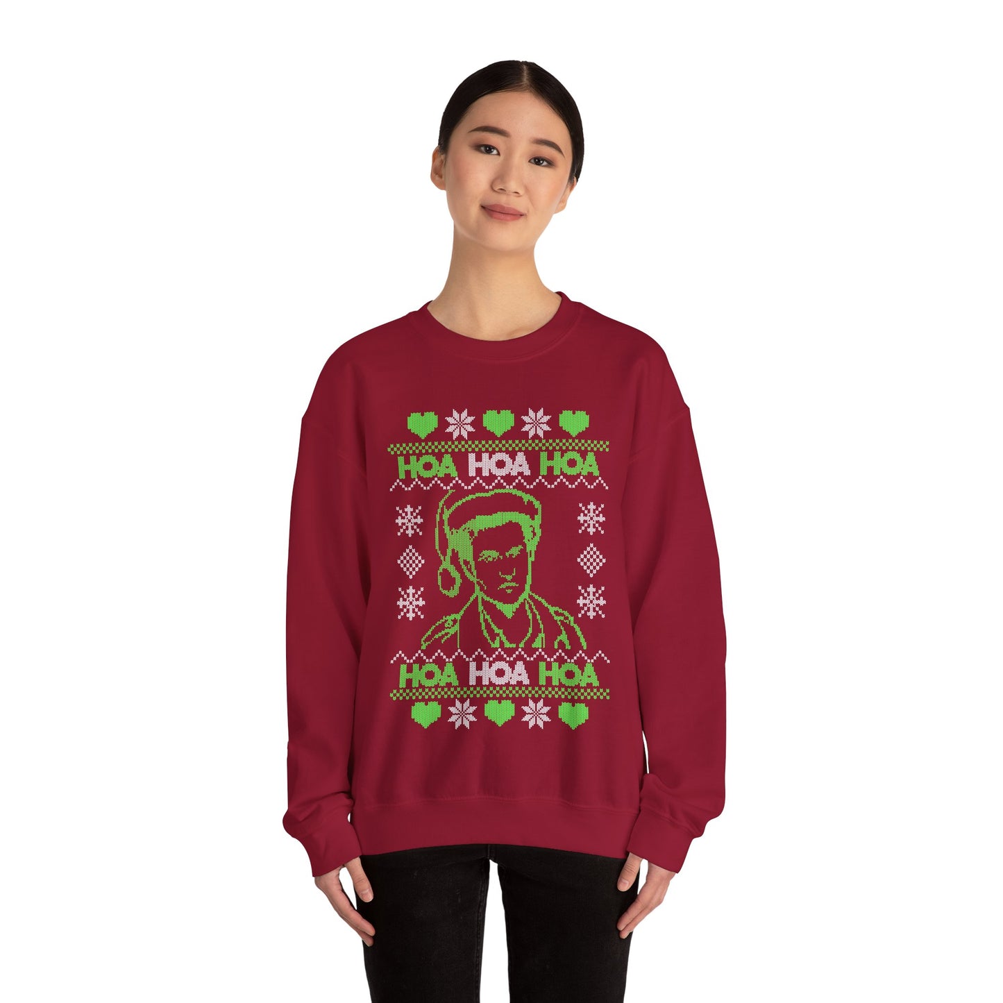 HOA HOA HOA Christmas (Green) Unisex Heavy Blend™ Crewneck Sweatshirt