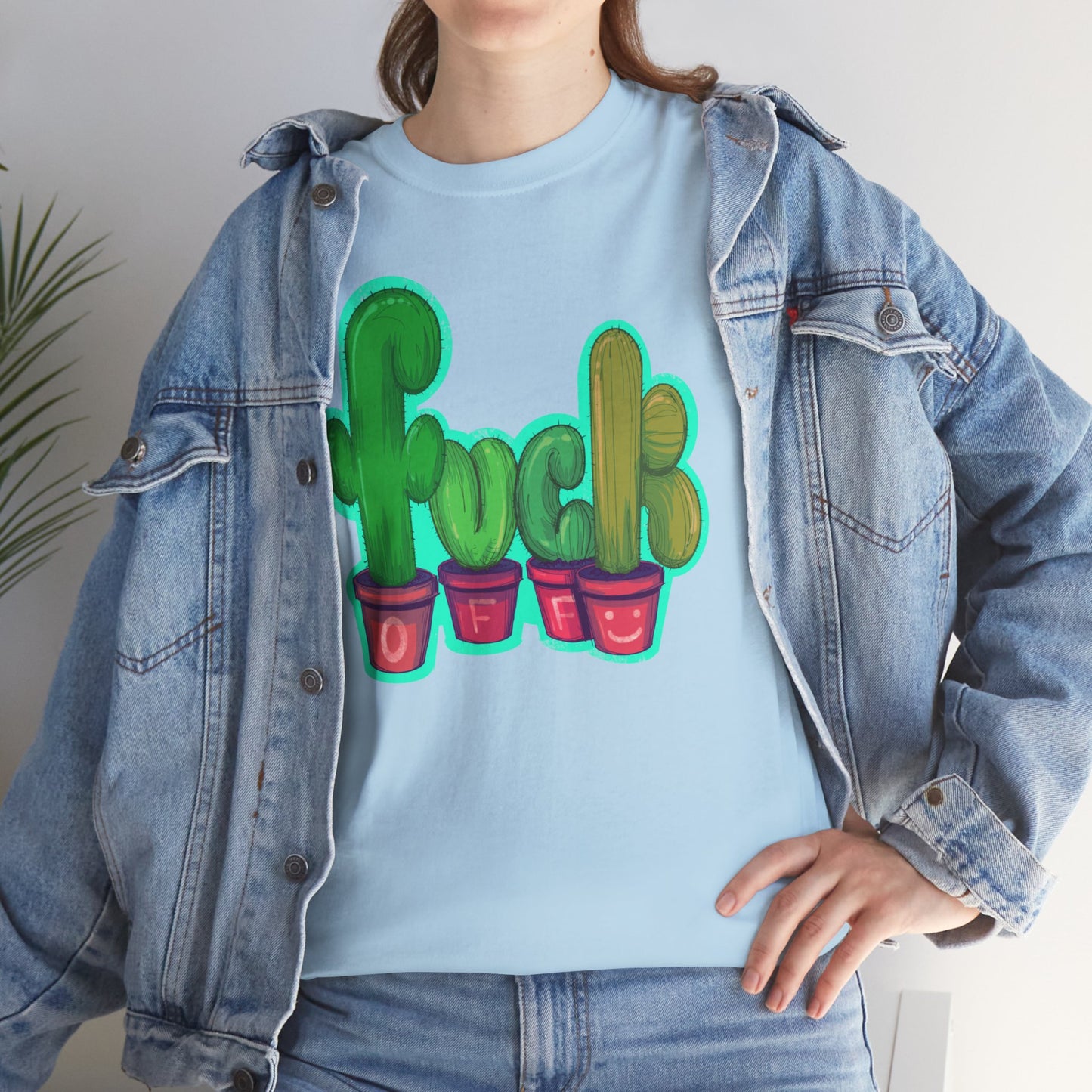 Rude Succulents Unisex Heavy Cotton Tee