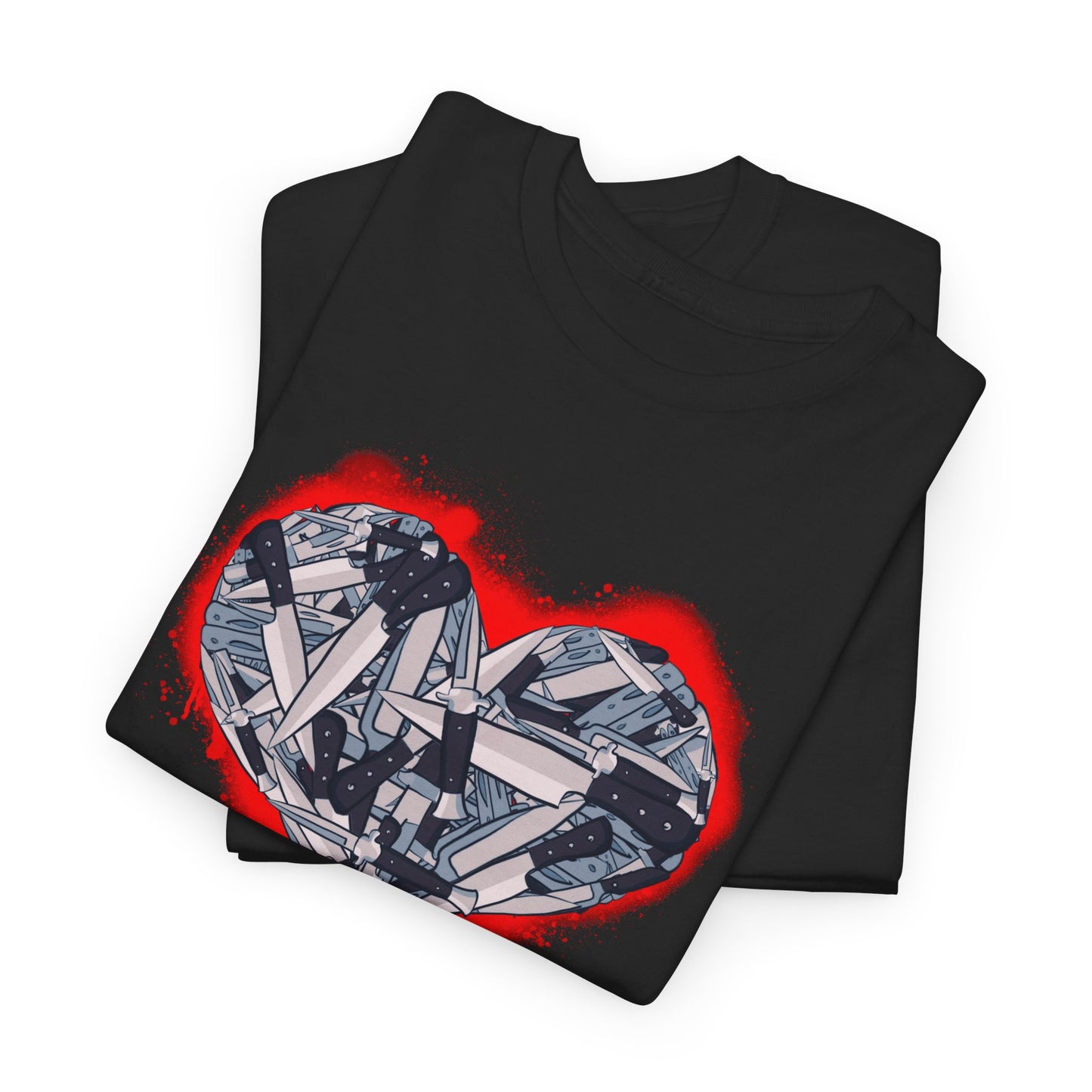 Knife Heart Unisex Heavy Cotton Tee